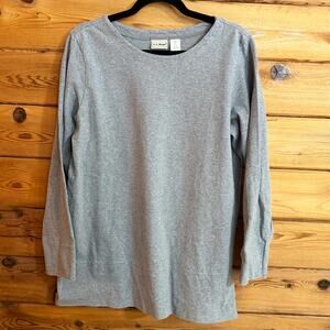 LL Bean Basic Grey Long Sleeve Womens Medium